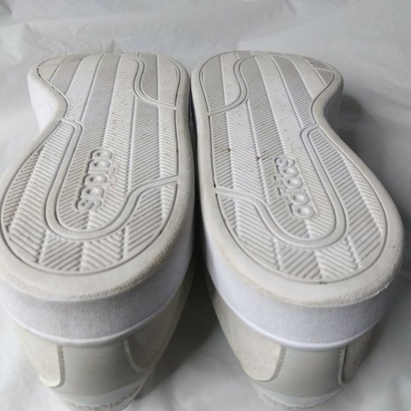 Adidas Beige Suede Sneaker Cloudfoam Advantage DA9672~Mens 11.5 - Picture 11 of 11